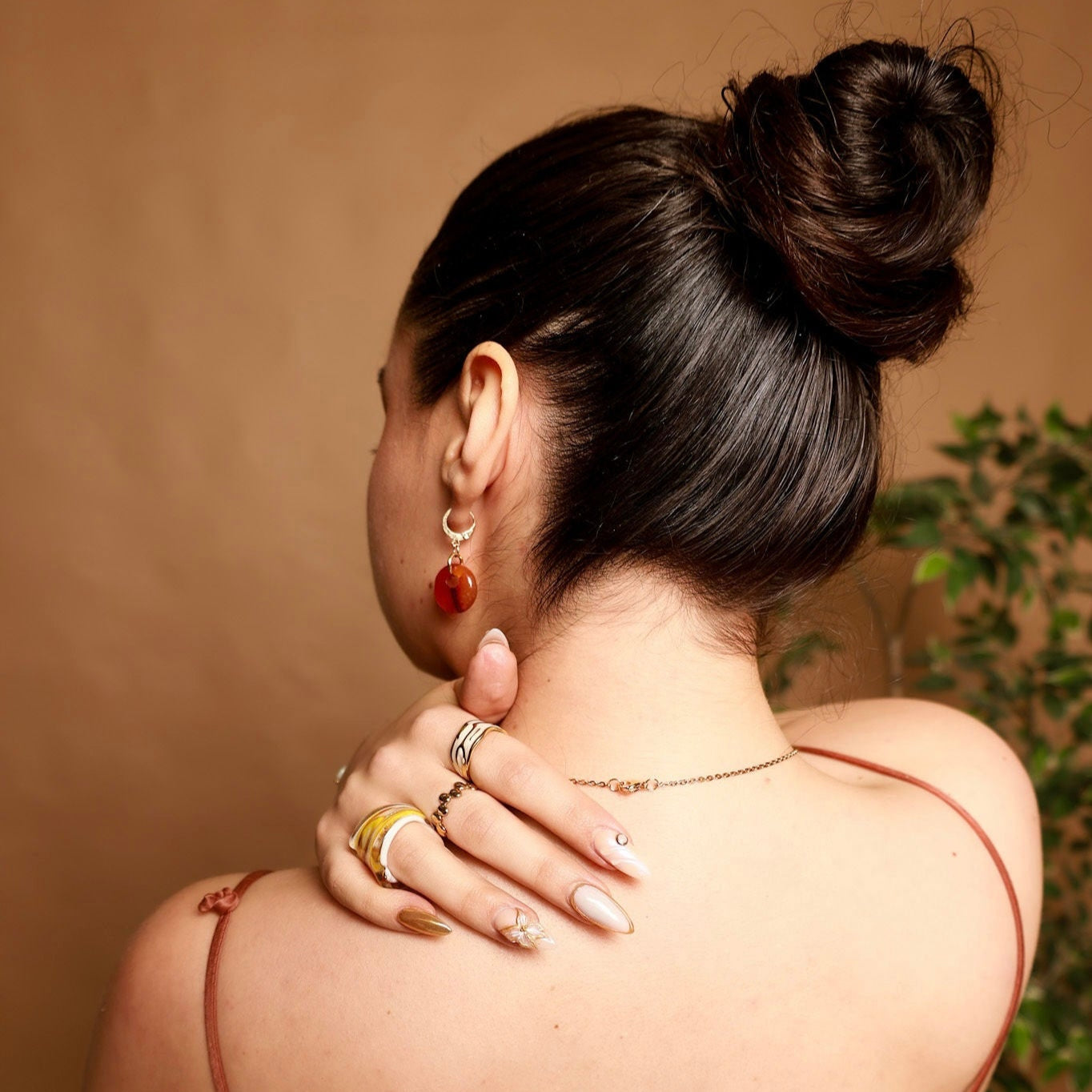 Orange earrings